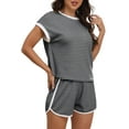thumbnail image 5 of WUJINXIA Women's 2 Piece Summer Lounge Sets Cozy Shorts and Top for Home Errands Lounging, 5 of 6