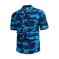 thumbnail image 3 of Eashery Mens Shirts Printed short sleeve Mens Tops Summer Dark Blue XL, 3 of 5
