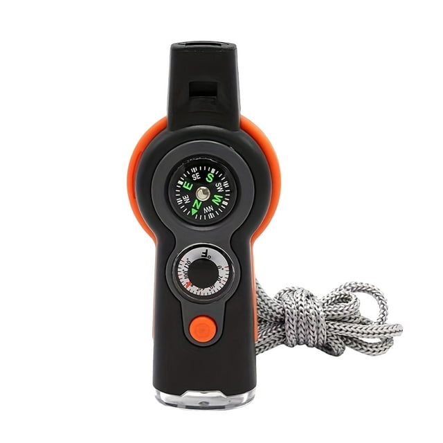 TIELUTT Équipement 7 en 1 Multifonctionnel avec Sifflet pour Camping en Plein Air Randonnée Navigation d'Urgence et Grand Sac à Dos de Camping Équipement d'Urgence Indispensables Tasse de Cuisine de Camping Rechargeable Lumière de Camping