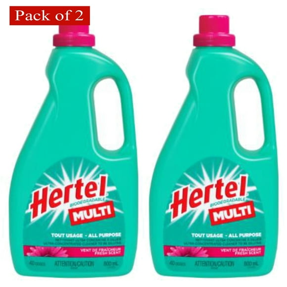 Hertel Multi All Purpose Diluted Cleaner Fresh Scent, 800ml (Pack of 2)