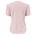 thumbnail image 7 of Ashirexll Tops for Women Trendy, Womens Summer Tops, Fashion Casual Solid Color Short Sleeve Spring Blouse, 7 of 7