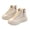 Brown_2026, variant on DXOUPM Women's Fashion Sneakers Casual Round Toe High Top Lace up Shoes for Gym Travel Work