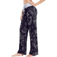 thumbnail image 2 of Women's Pajama Pants Cat Astronaut Comfy Stretch Sleepwear Womens Wide Leg Pants Casual Loose Yoga Sweatpants Comfy Lounge Pajama, Large, 2 of 7
