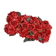 thumbnail image 6 of Artificial Panel, Rose Wall, Red Silk Roses Flower Panels, Romantic Background Backdrop for Wedding Party 52cmx28cm, 6 of 9