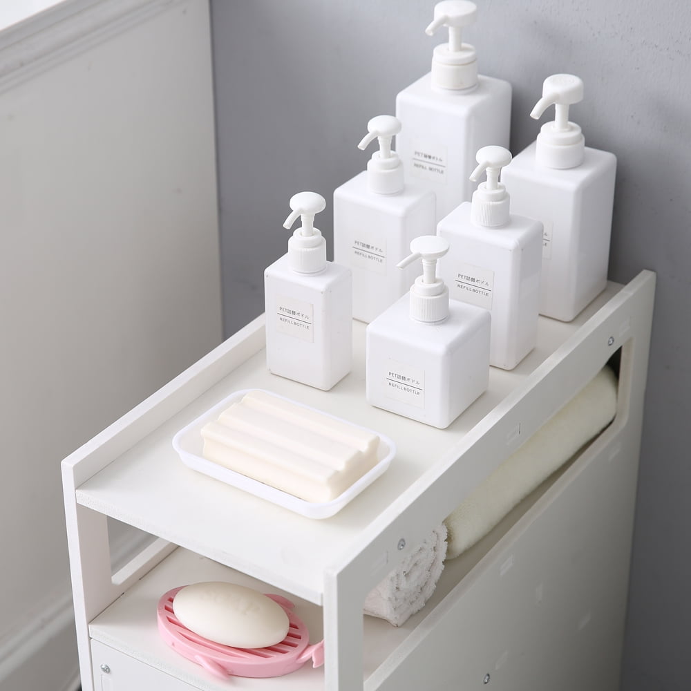 Kepooman Bathroom Narrow Cabinet Shelf with Wheels for cosmetic Washing supplies Kepooman Bathroom Narrow Cabinet Shelf with Wheels for cosmetic Washing supplies
