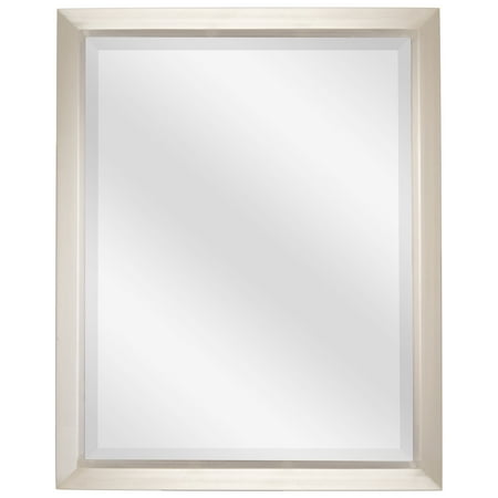 Revel Madison 30 X 24 Large Modern Rectangle Decorative Beveled Revel Madison 30 X 24 Large Modern Rectangle Decorative Beveled Mirror Brushed Nickel