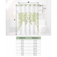 thumbnail image 6 of No Hook Shower Curtain with Snap in Liner, Watercolor Summer Blue Vine Leaves White Hotel Shower Curtains for Bathroom, Washable Shower Curtain Liner Set with Mesh Top Window, 72"x84", 6 of 6