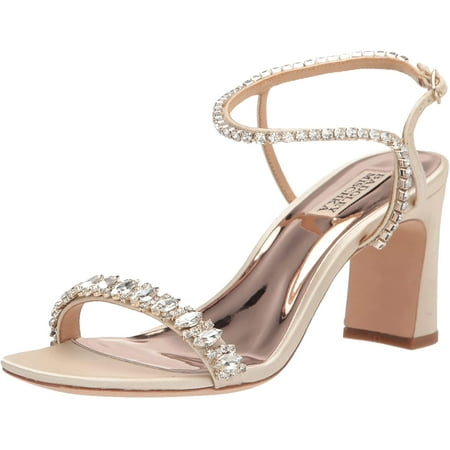 Badgley Mischka Womens Marilee Heeled Sandal 8 Silver