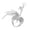 Silver, variant on 7829 Practical Metal Gothic Keychain With Angel Wing And Bows Decors For Trend