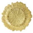 thumbnail image 3 of Koyal Wholesale Bulk Flora Glass Charger Plates, Set of 4, Gold, Starburst Charger Plates, Reef Charger Plates, 3 of 5