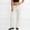 White, variant on Straight Leg Pants Women Mid Rise Slim Fit Classic Polka Dot Pattern Trousers with Pockets Stylish Comfy Daily Casual Office Fashion Wear
