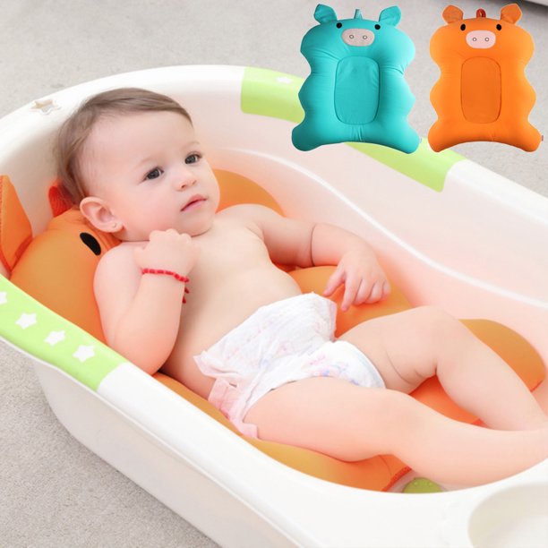 Baby Bath Tub Pillow Floating Anti Slip Bath Cushion Pad Soft Seat Bathtub Support Pig Shapde For Newborn 0 6 Month Walmart Com Walmart Com