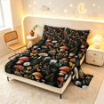 thumbnail image 2 of Homewish Bohemian Botanical Mushroom Queen Sheets,Vintage Daisy Flowers Queen Sheet Sets,4pcs,1 Flat Sheet, 1 Fitted Sheet and 2 Pillowcases, 2 of 6