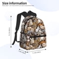 thumbnail image 4 of Picia Cut Cats Large Capacity Backpack Classic Style Backpack Casual Backpack Water-Resistant School Work Travel Outdoor Backpack, 4 of 8