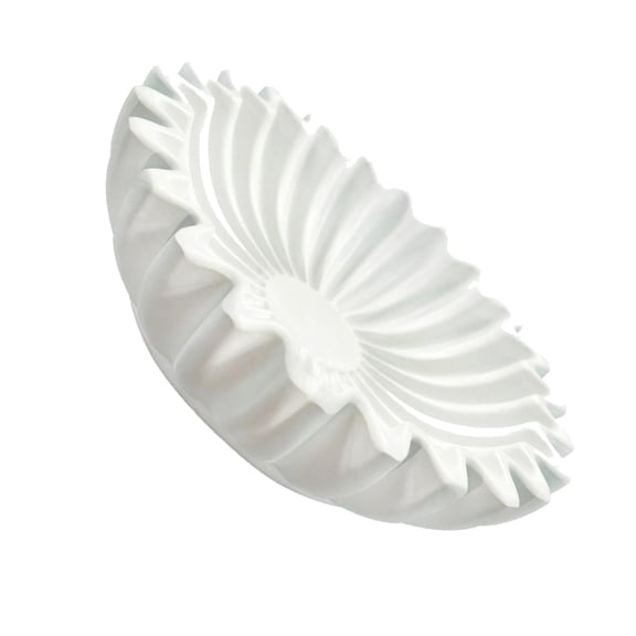 White Large Scalloped Storage Bowl Entryway Table Display Resin Decorative Fruit Dish Household Desktop Accessory