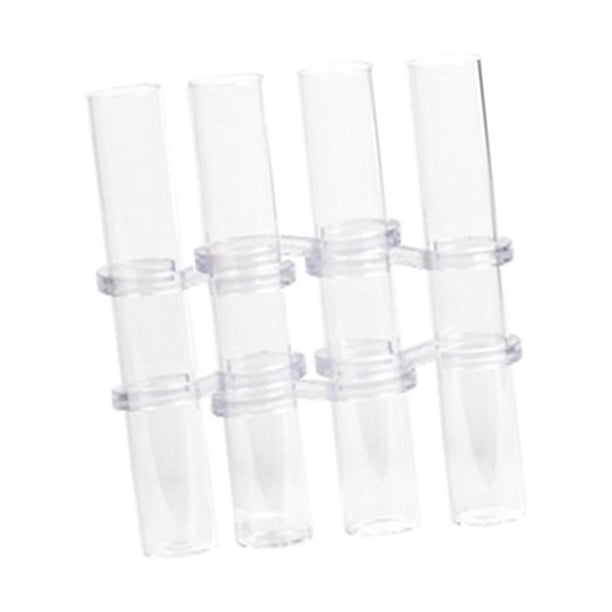 Jarrones de tubo de ensayo con flores transparentes, combinables libremente, decorativos, de escritorio, de vidrio. 4 cortos