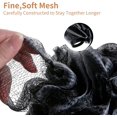 thumbnail image 3 of Happon 1 Pack Large Shower Loofah Sponge, Mesh Bulk Pouf Sponge Bath Puff, Black Bath Ball, Men Women Bathroom Exfoliating Accessories (70g), 3 of 5