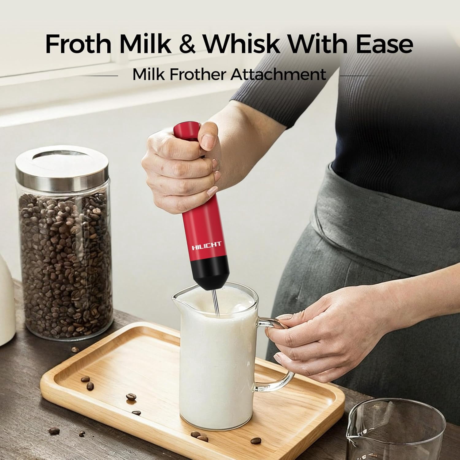 Cordless Hand Blender, 12V Rechargeable Immersion Blender with 60+ Bowl Battery Life, 4-Point Stainless Steel Blade, Variable Speed & Egg Whisk - for Soups, Smoothies, Baby Food
