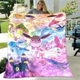 thumbnail image 2 of Cartoon Pokemon Pikachu Flannel Blanket Children Adult Gift Bedding Bedspread Sofa Spring and Autumn Warm Blanket Home Decor, 2 of 5