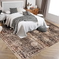 thumbnail image 2 of 5'x7' Washable Area Rug for Living Room Distressed Vintage Soft Boho Floral Rug Non Slip Stain Resistant Accent Floor Carpet for Home Office, 2 of 7