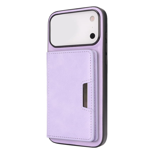 Con tarjetero plegable y soporte para iPhone 17. Cartera para teléfono con ranuras para tarjetas. Funda de cuero desmontable. Compatible con carga inalámbrica.