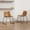 2 PCs 18" Dining Chairs, variant on 18 Inch Dining Chairs Set of 2, Leather White Counter Height Bar Stools, Kitchen & Dining Room Chairs with , Bar Height Stool with Metal and Footrest, Modern Armless Kitchen Bar Stool