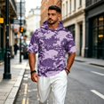 thumbnail image 5 of UDAUDU Camo Shitr for Men with Hood Lightweight Breathable Short Sleeve Hoodies Athletic Fall Trendy Tops Purple 2XL, 5 of 9