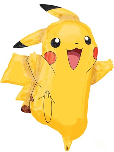 Anagram Birthday Party Supplies 7pc Pikachu Foil Balloon Bouquet Decorations