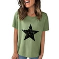 thumbnail image 3 of yunLCZ Women Shirts 4th Of July Oversized Shirt Women Casual Printing Short Sleeves ROUND Neck Loose T Shirt Blouse Tops, 3 of 6