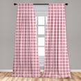 thumbnail image 5 of Ambesonne Pink Polka Dots Curtains, Abstract Rounds Art, Pair of 28"x84", Pale Pink Dried Rose, 5 of 5