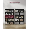 thumbnail image 4 of 30 Inches Wide 5-Tier Open Bookshelf, Adjustable Storage Shelves, Floor Standing Bookcase, Ebony Black, 4 of 9