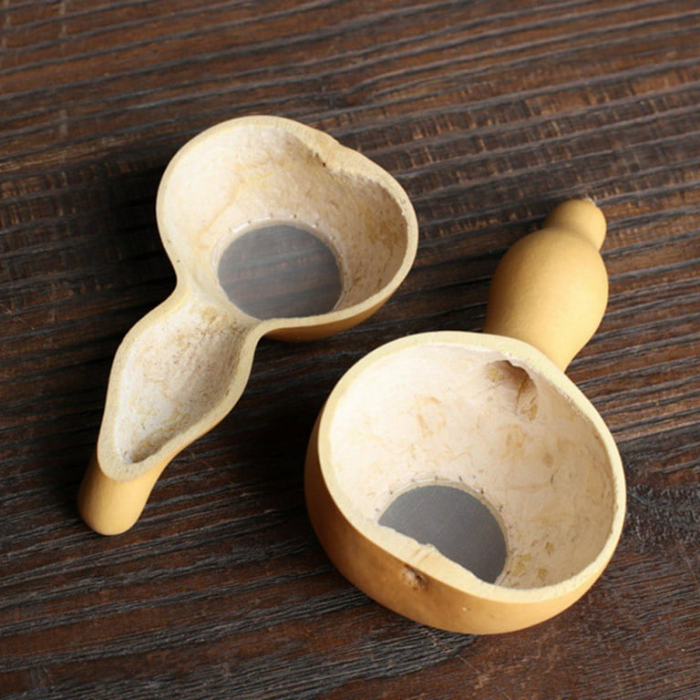 GENEMA Bamboo Tea Scoop with Hole Tea Spoon Strainer Filter