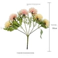 thumbnail image 4 of JASGARDE Artificial Flowers, 3 Pcs Fake Chrysanthemum Plant Spring Summer Decor, UV Resistant Waterproof No Fade Faux Flower for Front Door Porch Patio Planter Garden Decor, Champagne Pink, 4 of 5