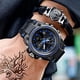 thumbnail image 4 of Relojes para hombre, deportivos, militares, grandes, de pulsera, para exteriores, digitales, analógicos, con doble horario, LED, calendario, cronómetro para hombre y niño, 12/24 h, 4 of 4