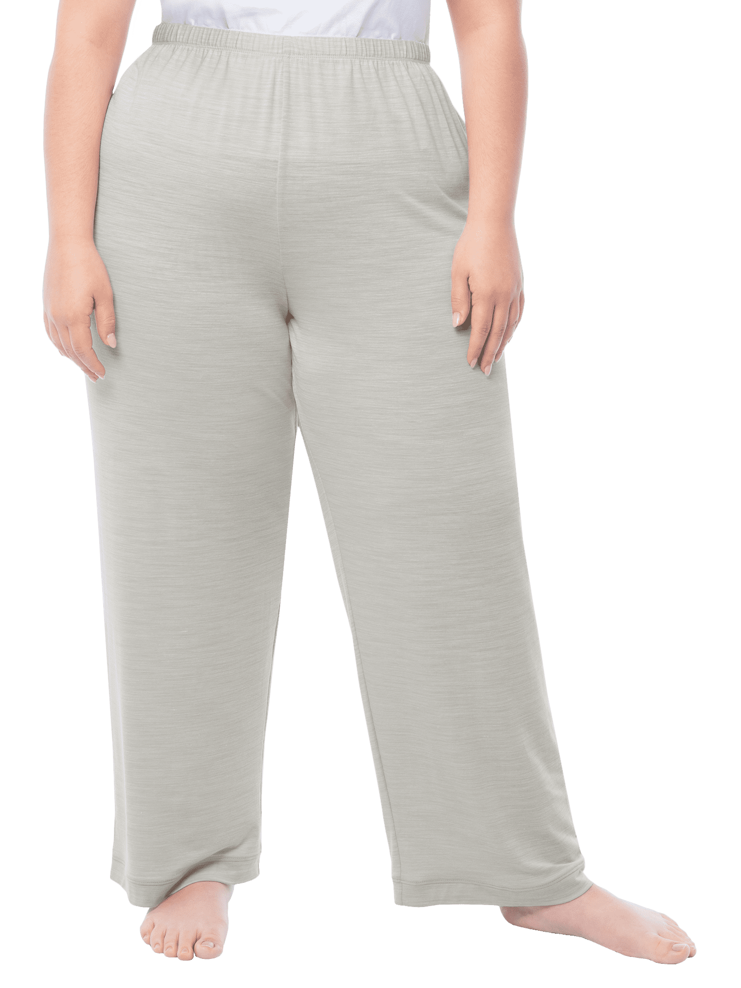 Fruit of the Loom Women's Soft & Breathable V-Neck Short Sleeve Top & Pajama Pant Set, Sizes S-4X