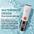 thumbnail image 2 of Waterproof Pet Grooming Clippers for Dogs and Cats, 3-Speed Cordless Dog Hair Clipper with Ceramic Blade, USB Type-C Rechargeable, Low Noise Professional Pet Trimmer, 2 of 9