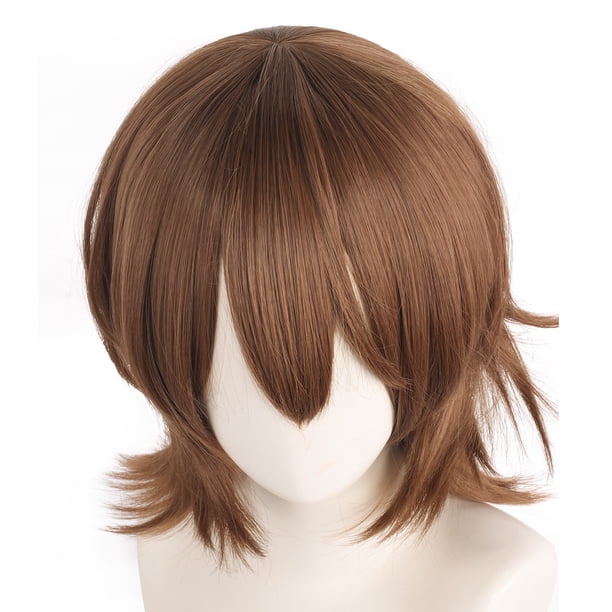 Peluca de cosplay de Goro Akechis para personas, disfraz de anime, 35 cm