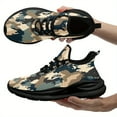 thumbnail image 6 of Coolcustomize Plus Size Men's Chunky Camo Print Sneakers, Breathable Lightweight Streetwear Shoes with EVA Cushioned Midsole, Casual Running & Walking, Sporty Athletic Trainers, Non Slip Shoes, 6 of 10