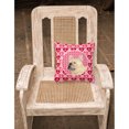 thumbnail image 2 of Carolines Treasures SS4485PW1414 French Bulldog Hearts Love and Valentines Day Portrait Fabric Decorative Pillow, 2 of 4