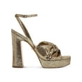 thumbnail image 2 of Sam Edelman Womens Kristen Metallic Ankle Strap Platform Sandals, 2 of 3