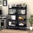 thumbnail image 2 of HOMCOM Set of 2, 4 Tier Ladder Shelf Bookcase, Multifunctional Display Rack, 2 of 10