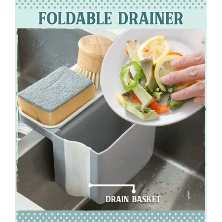 

Sink Double Suction Cup Retractable Dry And Wet Separation Residue Filter Rack