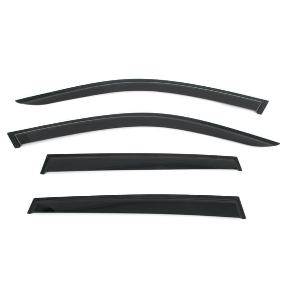 Ikon Motorsports Tape on Window Visors Compatible With 2018-2024 BMW G01 X3, Sun Rain Wind Guard Vent Shade Deflectors Acrylic Smoke/Tinted 4PCS