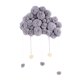 thumbnail image 2 of Adorno Para Colgar En La Pared Pom Cloud Cloud Habitación Para Niños Decoración De Dormitorio Para El Hogar Regalo gris Sunnimix Ornamento colgante de la nube, 2 of 7