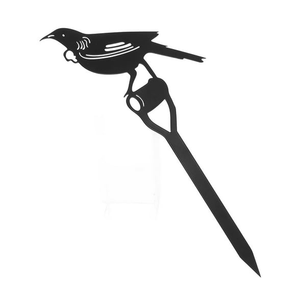 DEEPCRAFF Yard Ornaments Bird Stake Iron 1Pack Black Outdoor Ornament For Gardening Enthusiasts
