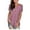 Carbon Pink, variant on LETDIOSTO Women's Plus Size Shirts Short Sleeve V Neck Floral Henley Blouse Tunic Top