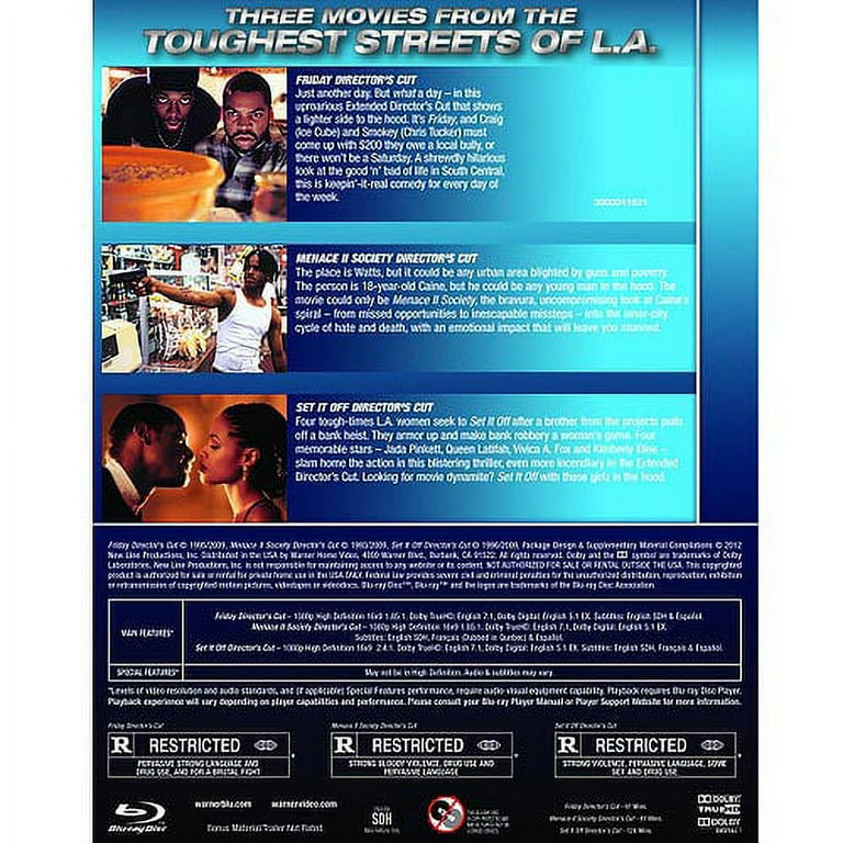 FRIDAY / MENACE II SOCIETY / SET IT OFF (Blu-ray Triple