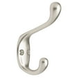 thumbnail image 2 of Liberty 3" Heavy Duty Coat and Hat Hook, Matte Nickel, 2 of 3