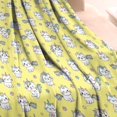 thumbnail image 3 of Yellow Cartoon Cat Unicorn Pattern Blanket,Comfortable Soft Flannel Throw Blanket,All Season,Warm Lightweight Blankets for Sofa Bed Couch Living Room Chair,30"x40", 3 of 4