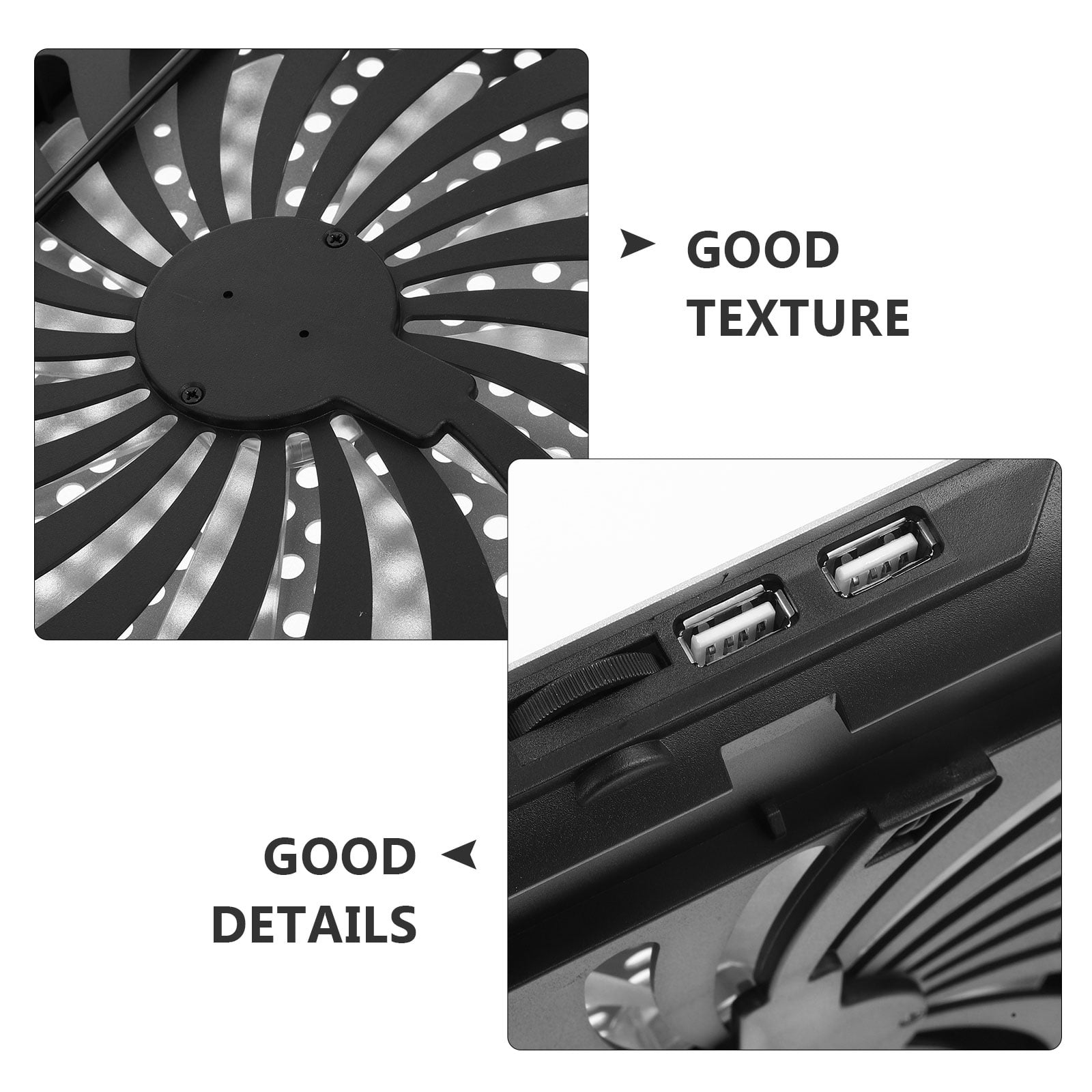 TABLZONE Quiet Laptop Cooling Pad with Skid Resistant Design and Rotary Fan Control for Home Pc